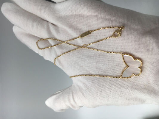 Van  And Arpels Butterfly Necklace , 18k Yellow Gold Lucky Alhambra Bracelet