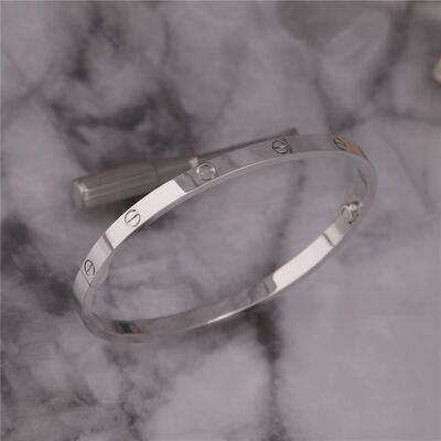 Luxury Jewelry LOVE BRACELET New SM Model in 18 Karat White Gold with a screwdriver