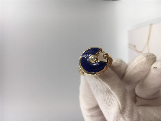 18K Wedding Ring Luxury Gold Jewelry , Amulette De  Ring With Diamond