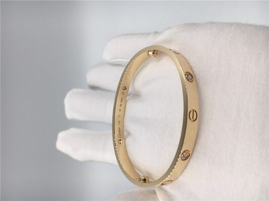 4 Diamond  Jewelry Love Bracelet 18K Yellow Gold B6035917