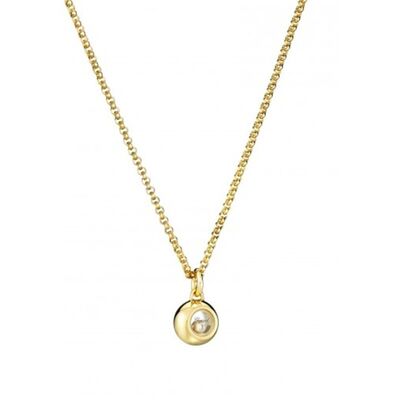 18K Yellow Gold  Jewelry 42cm Length Luxury With 0.05 Carat Diamond