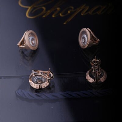HAPPY SPIRIT EARRINGS in 18K ROSE GOLD ETHICAL WHITE GOLD with DIAMONDS