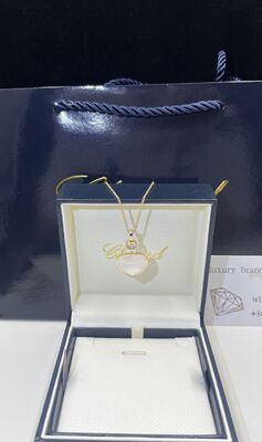 Happy Hearts Pendant, ethical yellow gold, diamond, mother-of-pearl