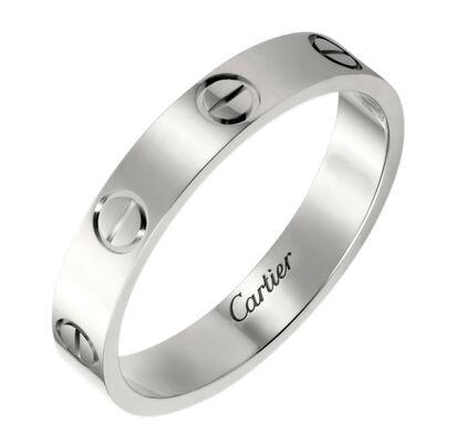 Classic 18K White Gold  Jewelry Love Wedding Band Ring Without Diamond