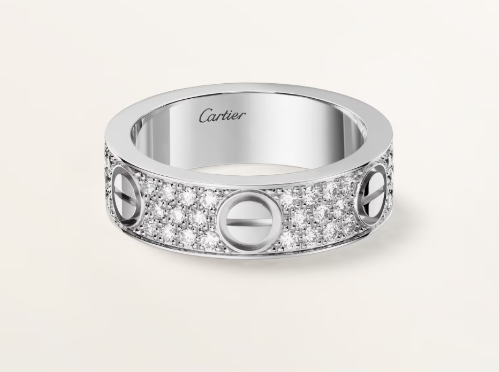 LOVE RING, CLASSIC MODEL, PAVED, CERAMIC