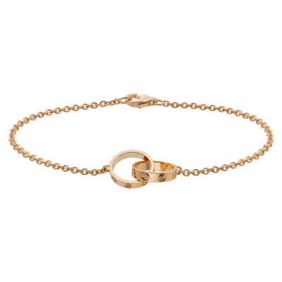 B6091100 Handmade Luxury Gold Jewelry 18K Rose Gold Love Bracelet