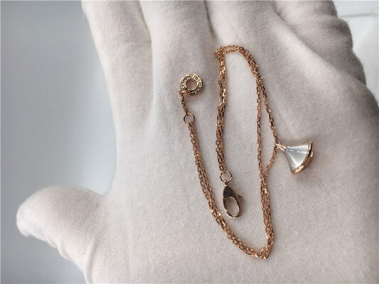 White Pendant Luxury Jewelry Jewelry Bracelet 18K Rose Gold With White Mother Of Pearl