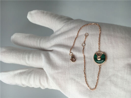 Amulette Bracelet ,  Gold Necklace Chain With Diamond /  Gemstone
