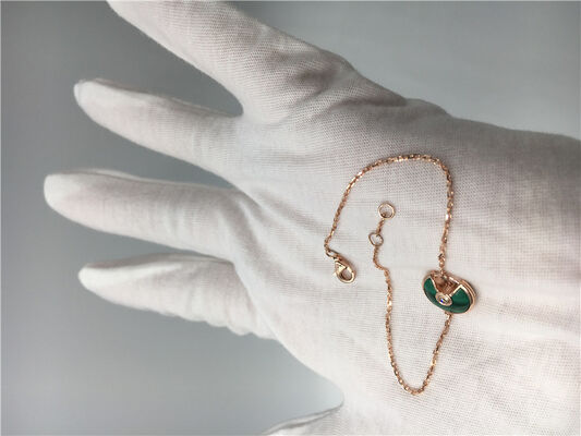 Amulette Bracelet ,  Gold Necklace Chain With Diamond /  Gemstone