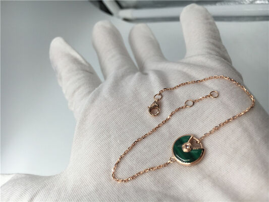 Amulette Bracelet ,  Gold Necklace Chain With Diamond /  Gemstone