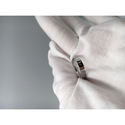 Classic 18K White Gold  Jewelry Love Wedding Band Ring Without Diamond