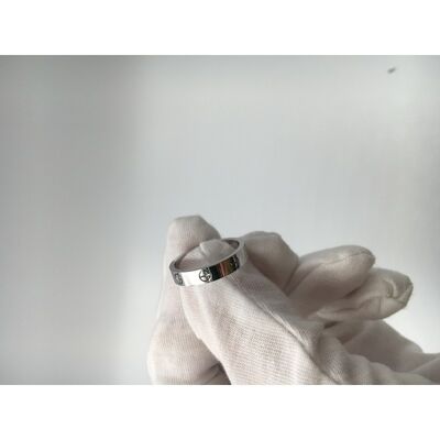 Classic 18K White Gold  Jewelry Love Wedding Band Ring Without Diamond