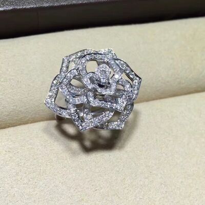 Piaget 18k White gold Ring High End Custom Jewelry  With Diamond