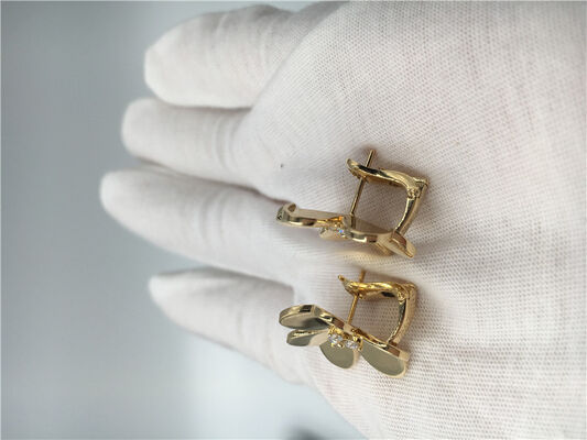 Van  Frivole Earrings , 18k Yellow Gold Vintage Alhambra Earrings