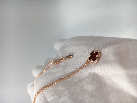 Lower Shaped Thin Gold Chain Necklace , 18k Gold Pendant Necklace With Gemstone