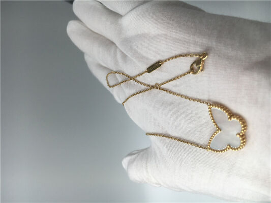 Van  And Arpels Butterfly Necklace , 18k Yellow Gold Lucky Alhambra Bracelet