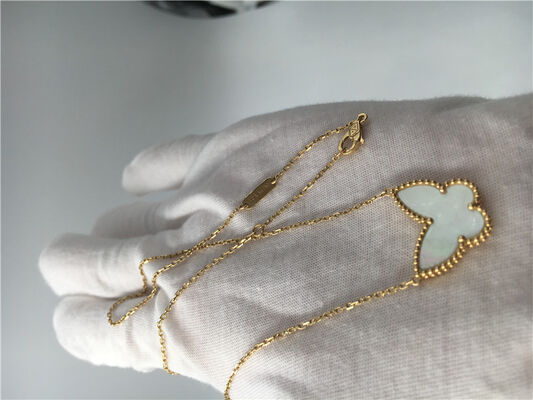 Van  And Arpels Butterfly Necklace , 18k Yellow Gold Lucky Alhambra Bracelet