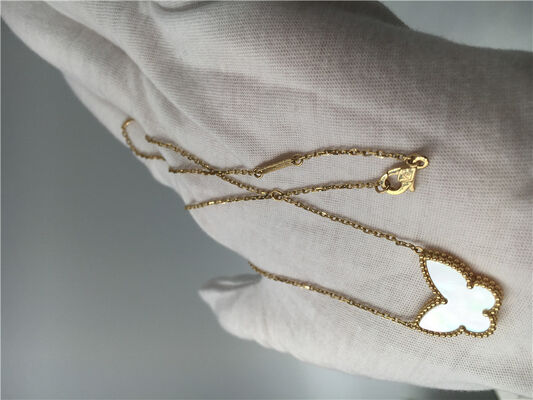 Van  And Arpels Butterfly Necklace , 18k Yellow Gold Lucky Alhambra Bracelet