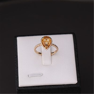Custom Make Gold Factory Luxury Jewelry Serpent Boheme Ring S Motif Citrin Ref JRG02702