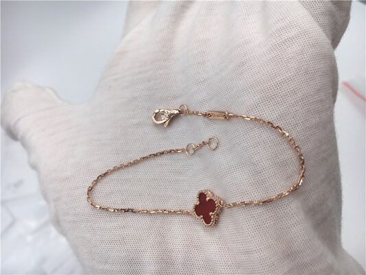 Van  Arpels 18K Gold Bracelet Sweet Style Carnelian For Young Girl