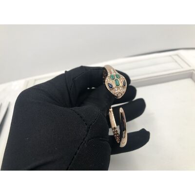 Luxury Jewelry Snakewomens Charm Bracelets Customized 18 Kt Pink Gold With Diamonds
