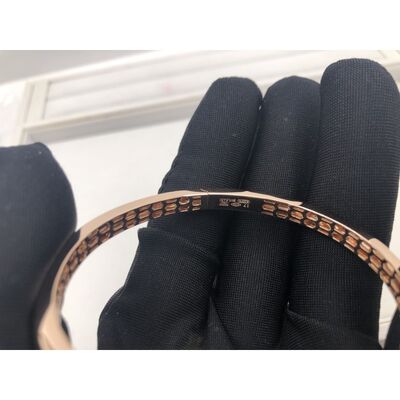 Luxury Jewelry Snakewomens Charm Bracelets Customized 18 Kt Pink Gold With Diamonds