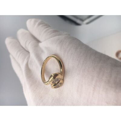 Vintage Engagement Chopard Happy Curves Ring 18k Yellow Gold With Diamond