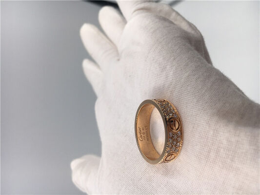 Wedding Rings Luxury Gold Jewelry , Luxury 18K Gold  Love Wedding Band