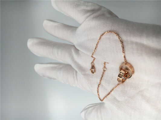 B6091100 Handmade Luxury Gold Jewelry 18K Rose Gold Love Bracelet