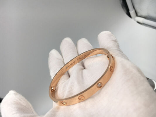4 Diamonds Luxury Gold Jewelry Bracelet In Rose Gold Ref B6069917