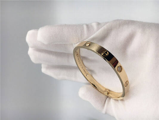 4 Diamond  Jewelry Love Bracelet 18K Yellow Gold B6035917