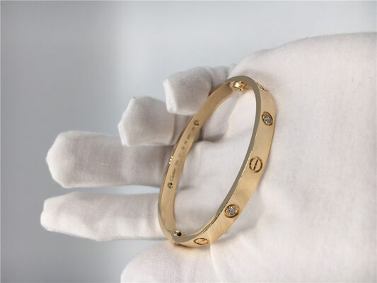 4 Diamond  Jewelry Love Bracelet 18K Yellow Gold B6035917