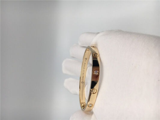 4 Diamond  Jewelry Love Bracelet 18K Yellow Gold B6035917