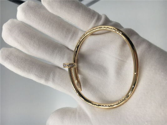 18K  Yellow Gold  Jewelry Juste Un Clou Bracelet B6048617 With Diamonds