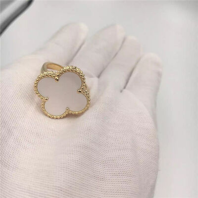 VCARF78900 Van  And Arpels Magic Alhambra Ring Yellow Gold With Flower Shape