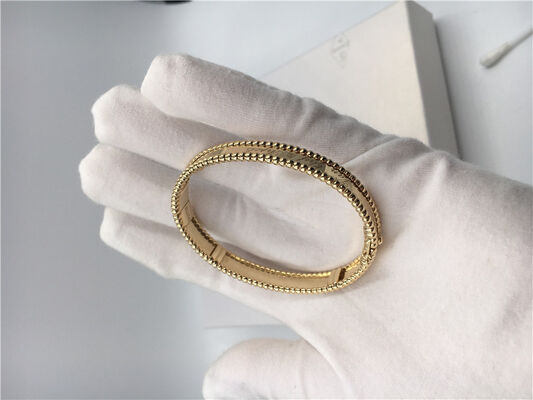 Medium Model Van  And Arpels Signature Bracelet Yellow Gold VCA Bangle