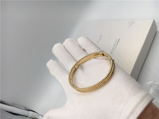 Medium Model Van  And Arpels Signature Bracelet Yellow Gold VCA Bangle