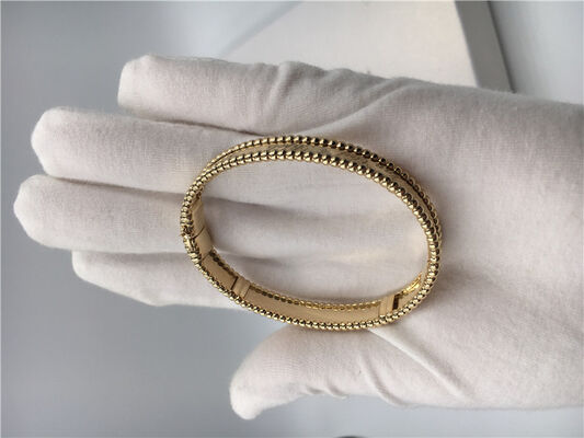 Medium Model Van  And Arpels Signature Bracelet Yellow Gold VCA Bangle