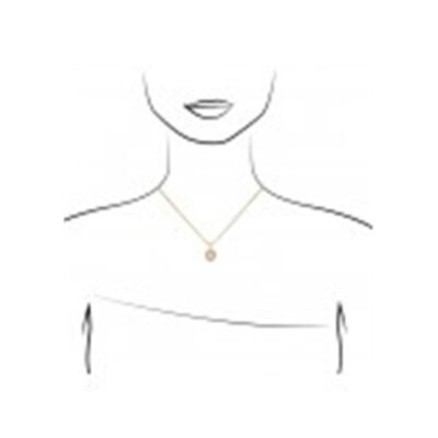 18K Yellow Gold  Jewelry 42cm Length Luxury With 0.05 Carat Diamond