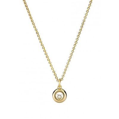 18K Yellow Gold  Jewelry 42cm Length Luxury With 0.05 Carat Diamond