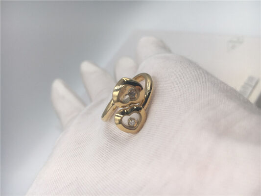 Happy Curves Ring J 18K Gold Natural Diamonds With Heart Shape