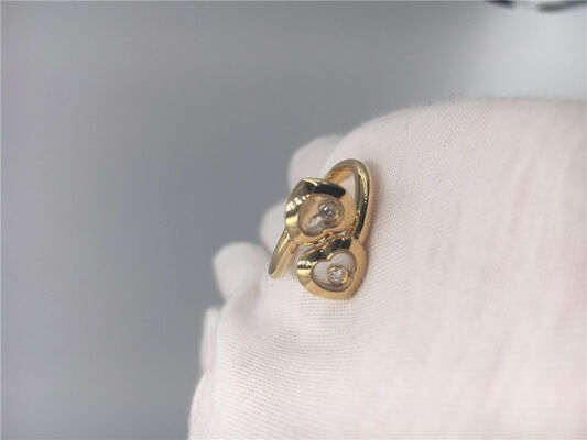 Happy Curves Ring J 18K Gold Natural Diamonds With Heart Shape
