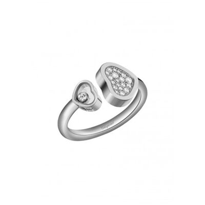 0.22 Carat Natural Diamonds 18K  gold Happy Hearts Ring Handmade No Stone