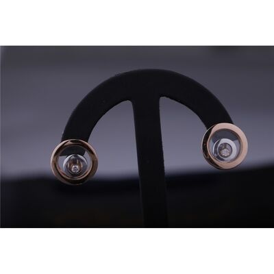HAPPY SPIRIT EARRINGS in 18K ROSE GOLD ETHICAL WHITE GOLD with DIAMONDS