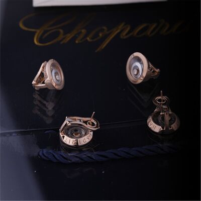 HAPPY SPIRIT EARRINGS in 18K ROSE GOLD ETHICAL WHITE GOLD with DIAMONDS