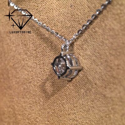 LuxuryShine Round Lab Grown Diamond Necklace VVS2/VS1 Clarity D-F Color 18K solid Gold custom Jewelry with IGI Certificate
