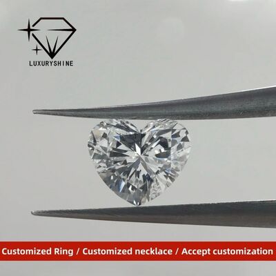 LuxuryShine VVS2 White Heart Excellent Cut Lab Grown Diamond 1CT 2CT 3CT 4CT 5CT Support Special Customization