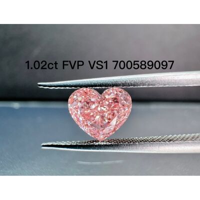 LuxuryShine Fancy Pink / Fancy Intense Pink / Fancy Vivid Pink Heart Cut Lab Grown Diamond VVS-VS1 Real Diamonds & Wedding Jewelry & Customized Jewelry