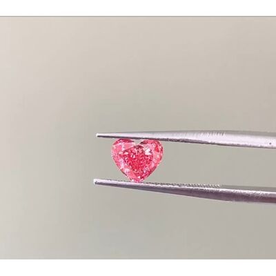 LuxuryShine Fancy Pink / Fancy Intense Pink / Fancy Vivid Pink Heart Cut Lab Grown Diamond VVS-VS1 Real Diamonds & Wedding Jewelry & Customized Jewelry