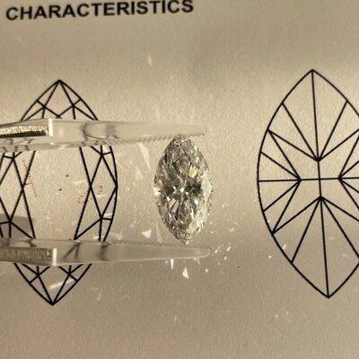 LuxuryShine VVS2 Marquise Shape 0.3-15ct Lab Grown Diamond D-F Color 3EX Cut Stones With IGI Certificate Real Diamond